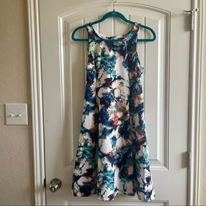 Worthington Blue Floral Sleeveless Fit & Flare Midi Dress; SZ 6; BNWT